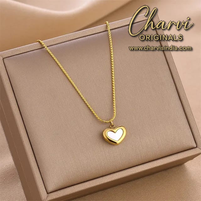 Golden Cute Heart Necklace