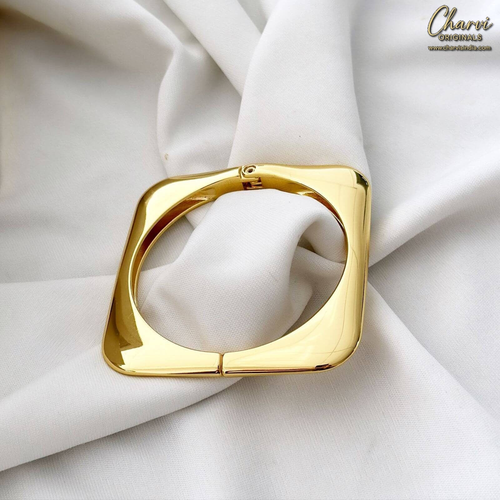 Gold Plated Square Geometric Bracelet