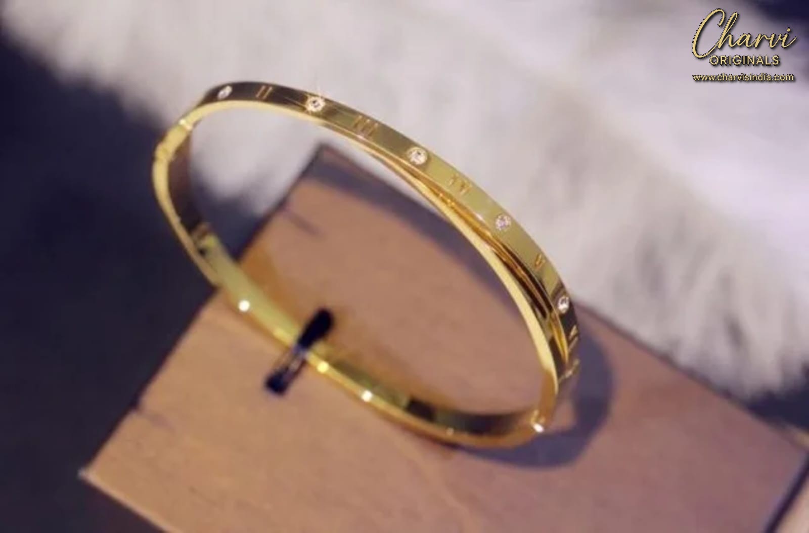 Roman Numbers  Gold Plated Bracelet