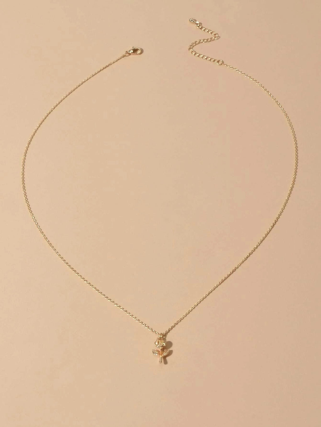 AU Stock Jewellery Gold Chain Rose Flower Charm Necklace Teens Women Lover Gift-1