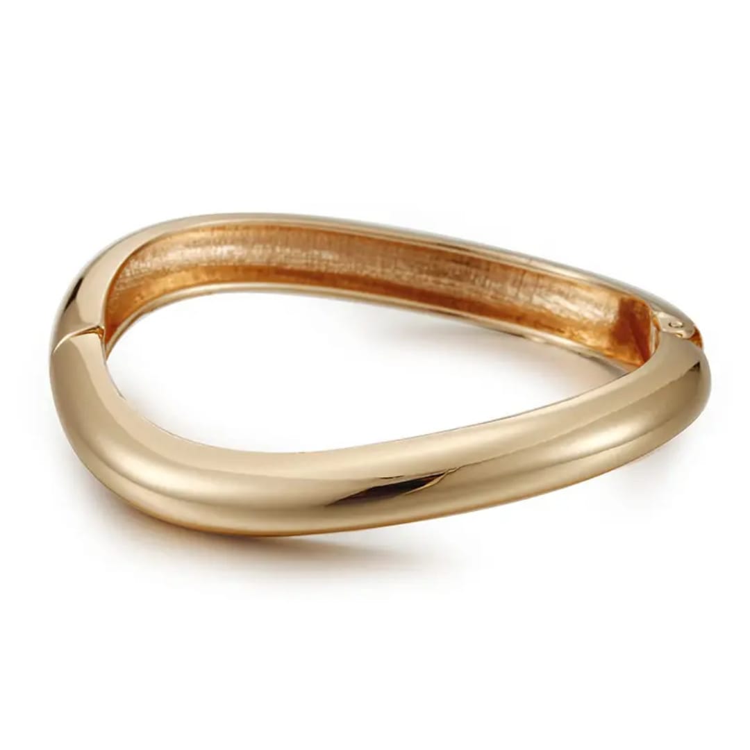 Gold Plated Curve Bracelet