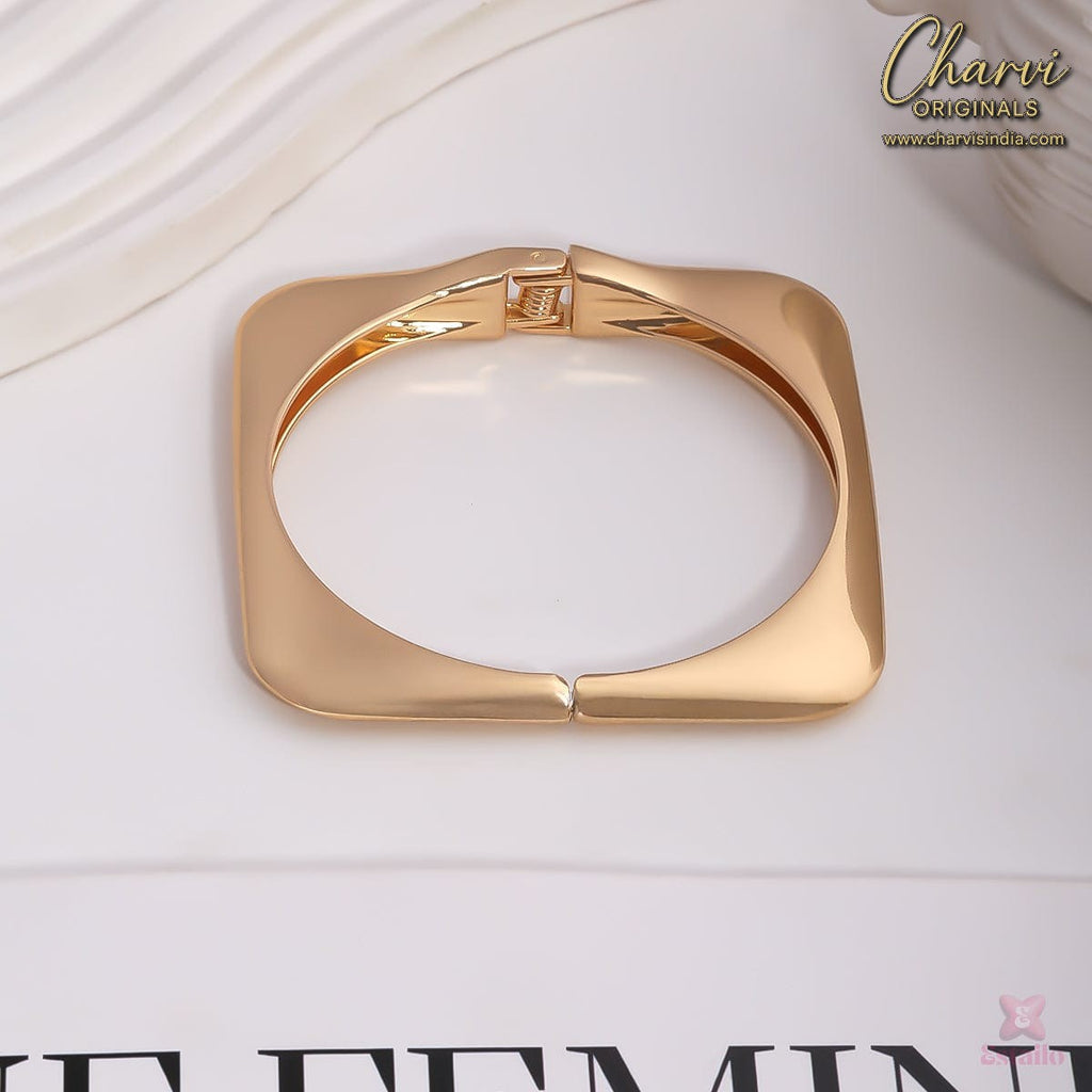 Gold Plated Square Geometric Bracelet