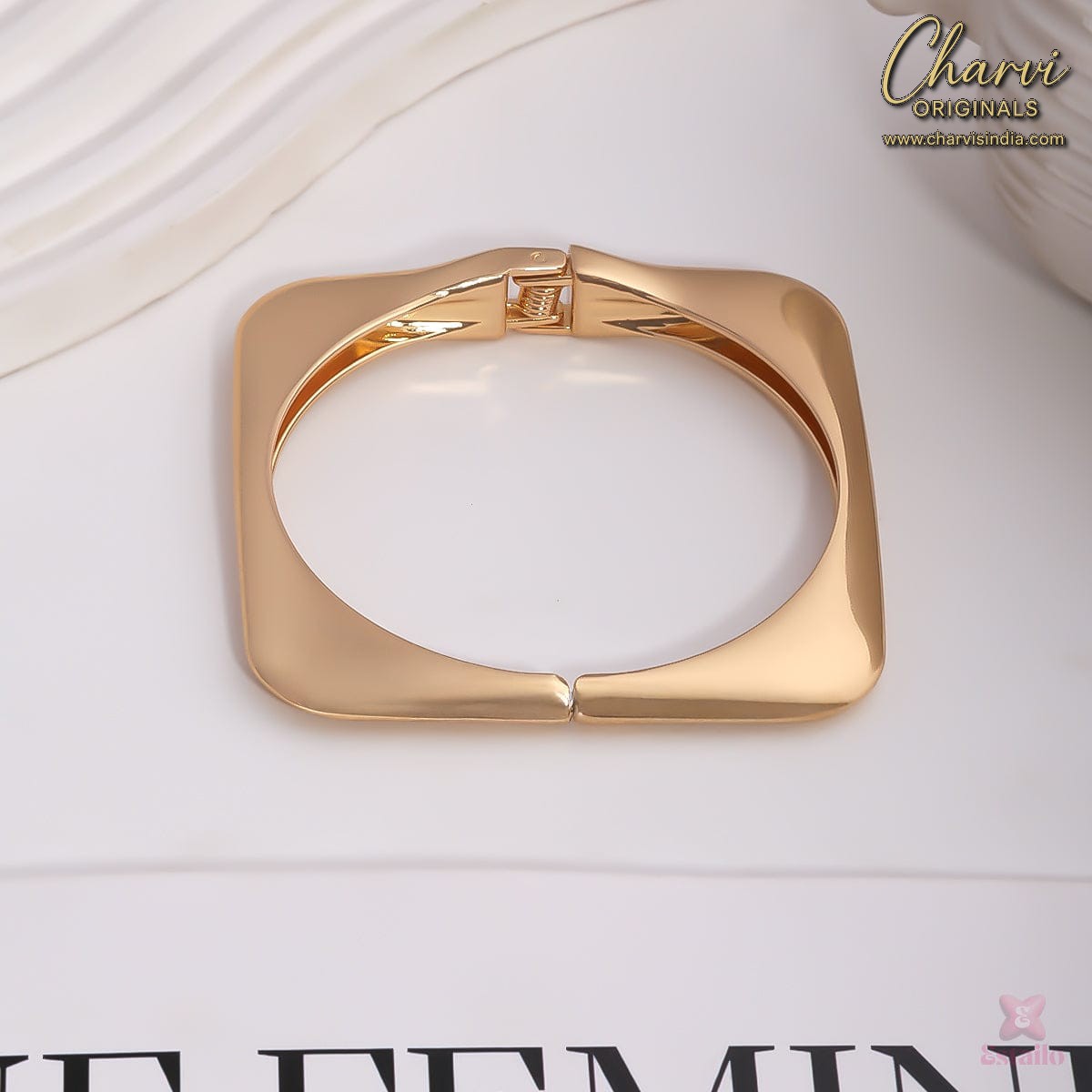 Gold Plated Square Geometric Bracelet