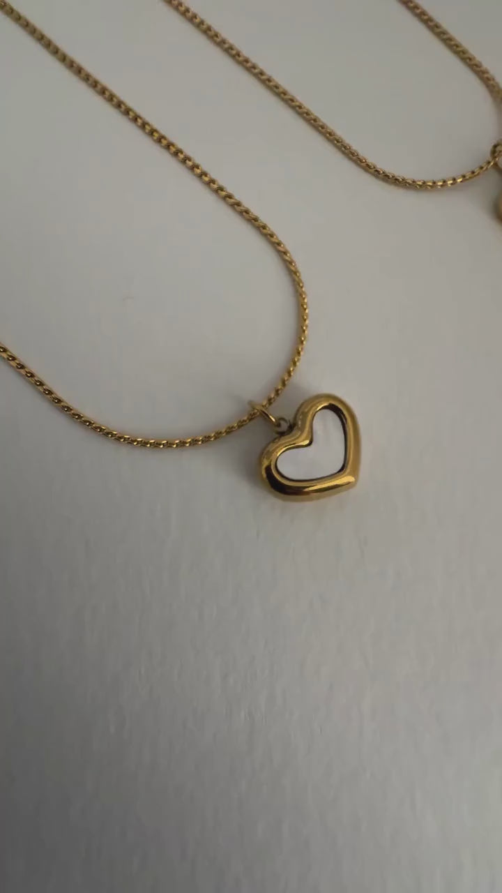 Golden Cute Heart Necklace